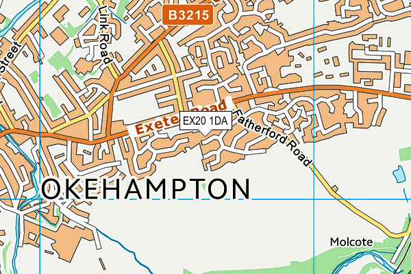 EX20 1DA map - OS VectorMap District (Ordnance Survey)