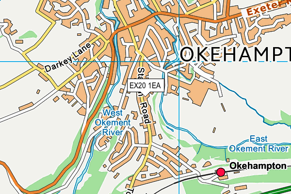EX20 1EA map - OS VectorMap District (Ordnance Survey)