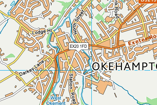 EX20 1FD map - OS VectorMap District (Ordnance Survey)