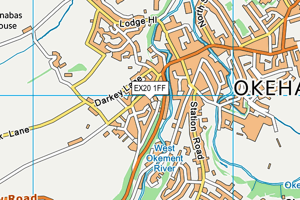 EX20 1FF map - OS VectorMap District (Ordnance Survey)