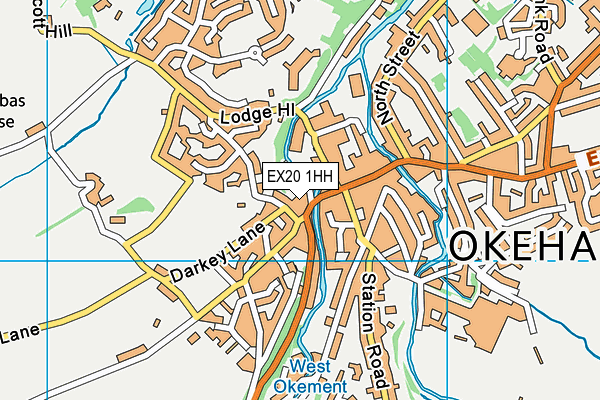 EX20 1HH map - OS VectorMap District (Ordnance Survey)