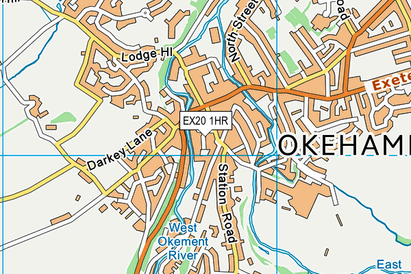 EX20 1HR map - OS VectorMap District (Ordnance Survey)