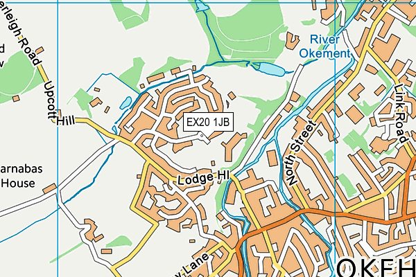 Okehampton Primary School map (EX20 1JB) - OS VectorMap District (Ordnance Survey)