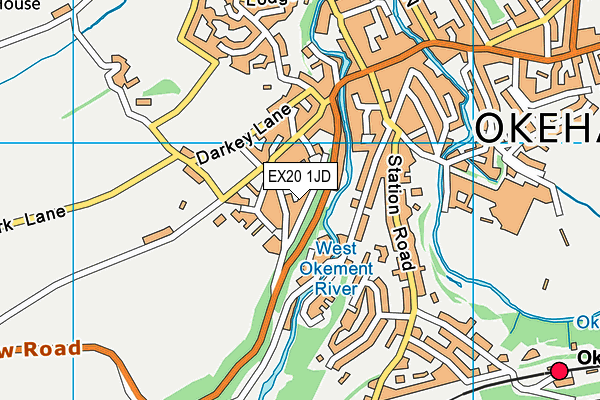 EX20 1JD map - OS VectorMap District (Ordnance Survey)