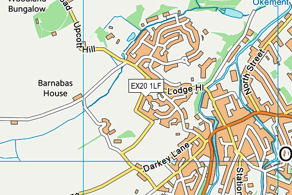 EX20 1LF map - OS VectorMap District (Ordnance Survey)