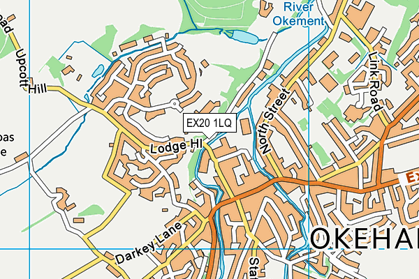 EX20 1LQ map - OS VectorMap District (Ordnance Survey)