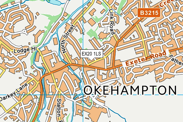 EX20 1LS map - OS VectorMap District (Ordnance Survey)
