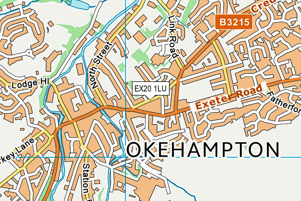 EX20 1LU map - OS VectorMap District (Ordnance Survey)