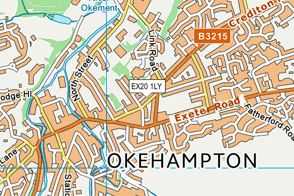 EX20 1LY map - OS VectorMap District (Ordnance Survey)