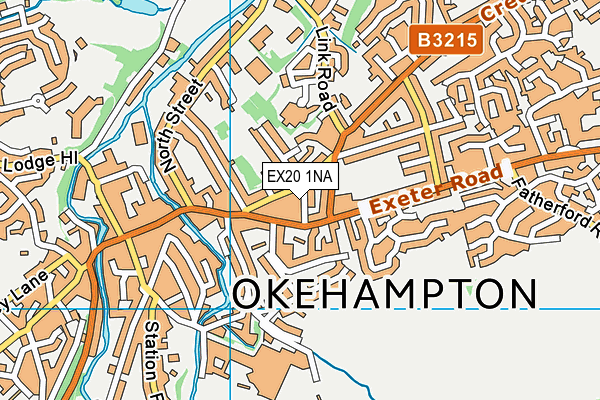 EX20 1NA map - OS VectorMap District (Ordnance Survey)