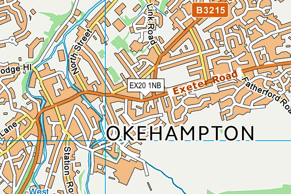 EX20 1NB map - OS VectorMap District (Ordnance Survey)