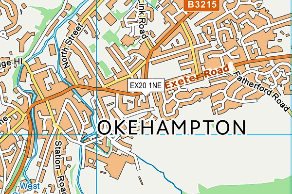 EX20 1NE map - OS VectorMap District (Ordnance Survey)