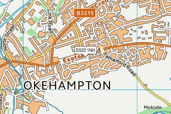 EX20 1NH map - OS VectorMap District (Ordnance Survey)