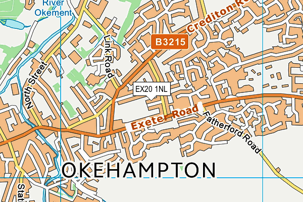 EX20 1NL map - OS VectorMap District (Ordnance Survey)