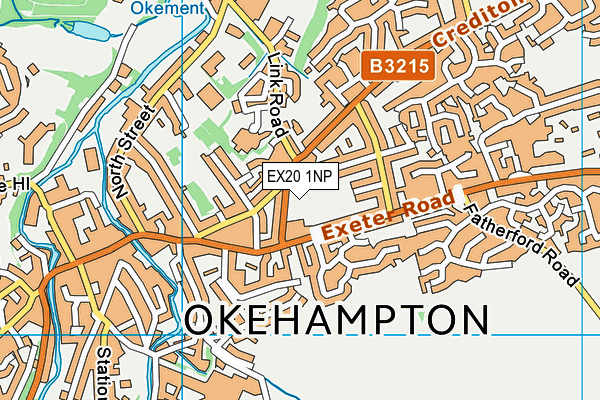 EX20 1NP map - OS VectorMap District (Ordnance Survey)