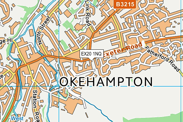EX20 1NQ map - OS VectorMap District (Ordnance Survey)