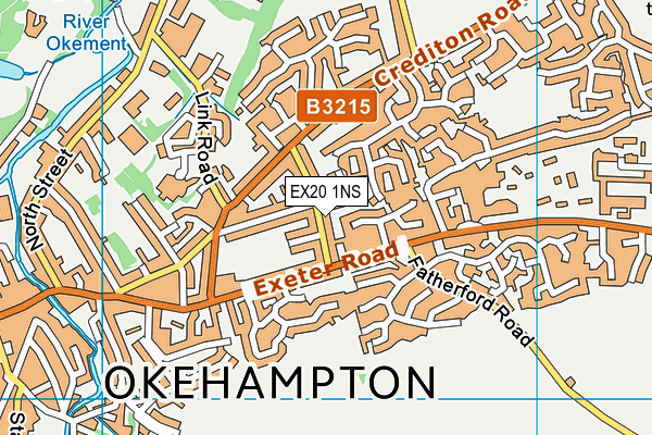EX20 1NS map - OS VectorMap District (Ordnance Survey)