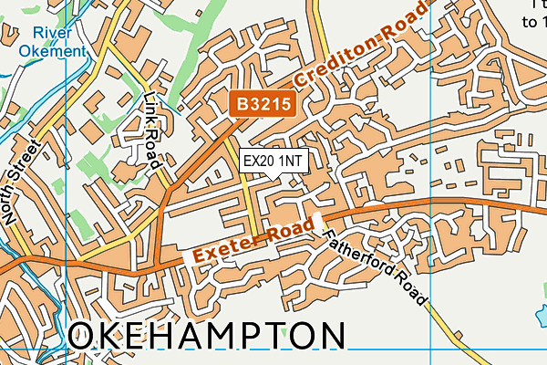 EX20 1NT map - OS VectorMap District (Ordnance Survey)
