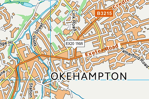 EX20 1NW map - OS VectorMap District (Ordnance Survey)