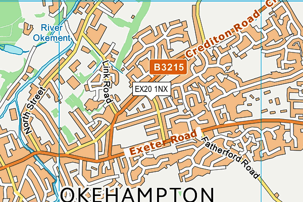 EX20 1NX map - OS VectorMap District (Ordnance Survey)