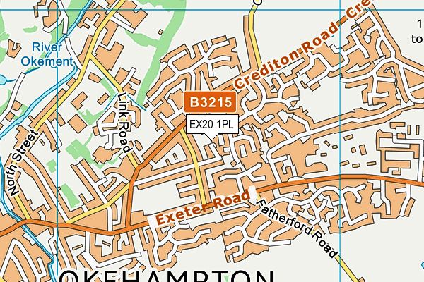 EX20 1PL map - OS VectorMap District (Ordnance Survey)