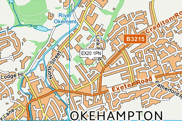 EX20 1PN map - OS VectorMap District (Ordnance Survey)