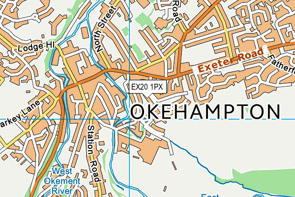 EX20 1PX map - OS VectorMap District (Ordnance Survey)