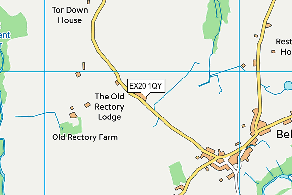 EX20 1QY map - OS VectorMap District (Ordnance Survey)