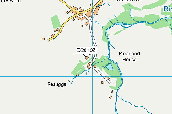 EX20 1QZ map - OS VectorMap District (Ordnance Survey)