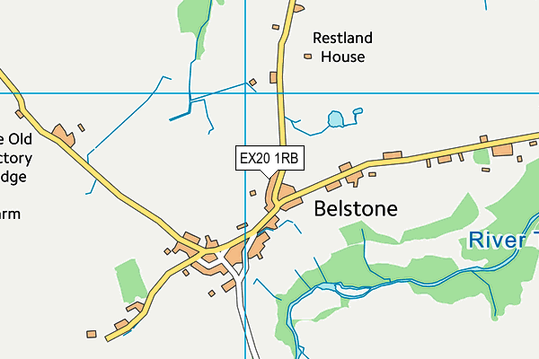 EX20 1RB map - OS VectorMap District (Ordnance Survey)