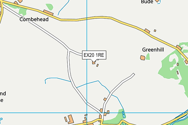 EX20 1RE map - OS VectorMap District (Ordnance Survey)