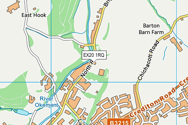 EX20 1RQ map - OS VectorMap District (Ordnance Survey)