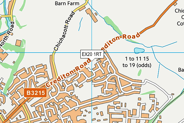 EX20 1RT map - OS VectorMap District (Ordnance Survey)