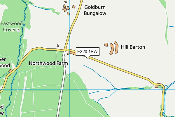 EX20 1RW map - OS VectorMap District (Ordnance Survey)