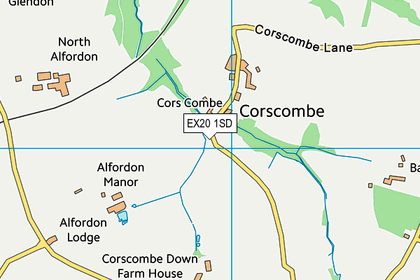 EX20 1SD map - OS VectorMap District (Ordnance Survey)