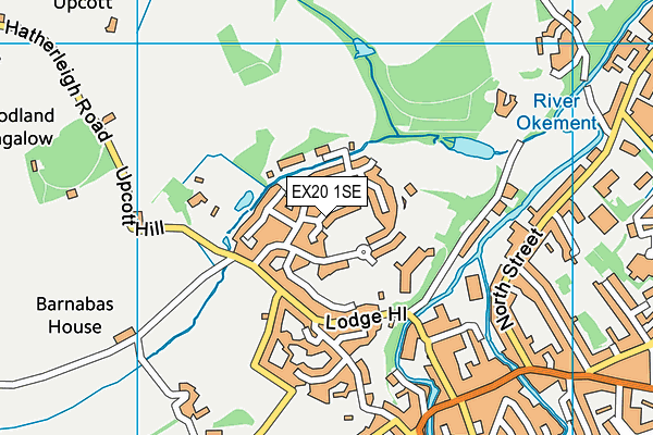 EX20 1SE map - OS VectorMap District (Ordnance Survey)