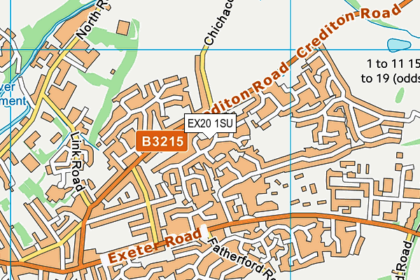 EX20 1SU map - OS VectorMap District (Ordnance Survey)
