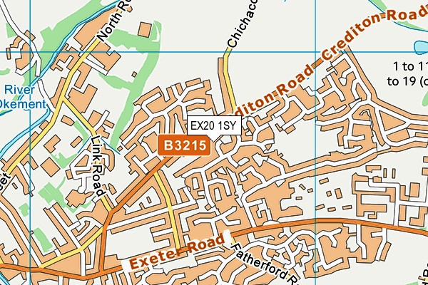 EX20 1SY map - OS VectorMap District (Ordnance Survey)