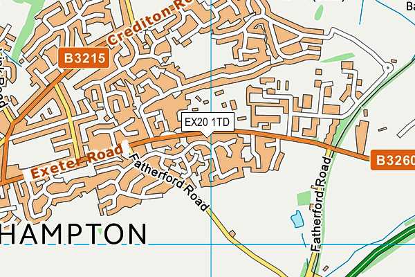 EX20 1TD map - OS VectorMap District (Ordnance Survey)