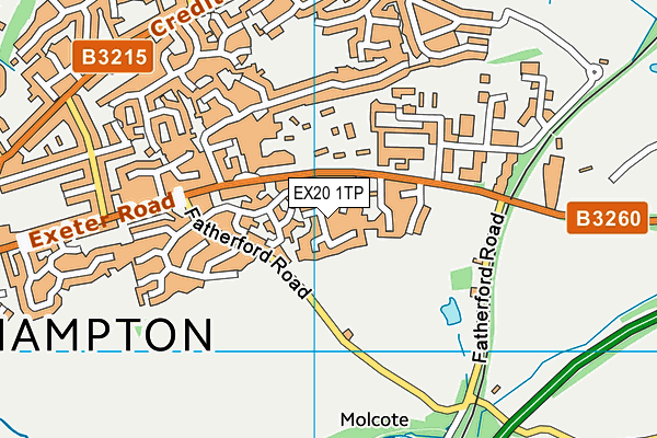 EX20 1TP map - OS VectorMap District (Ordnance Survey)