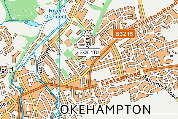 EX20 1TU map - OS VectorMap District (Ordnance Survey)