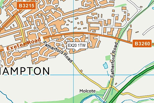 EX20 1TW map - OS VectorMap District (Ordnance Survey)