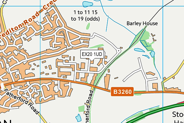 EX20 1UD map - OS VectorMap District (Ordnance Survey)