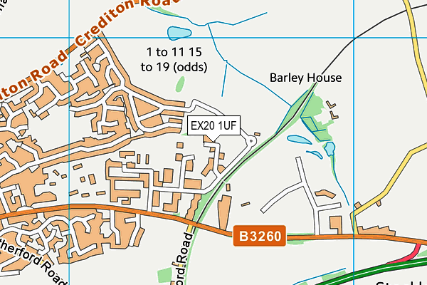 EX20 1UF map - OS VectorMap District (Ordnance Survey)