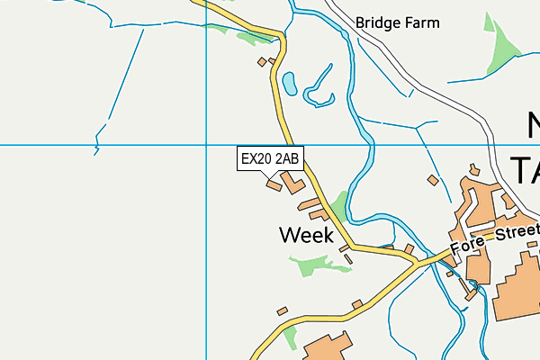 EX20 2AB map - OS VectorMap District (Ordnance Survey)