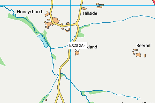 EX20 2AF map - OS VectorMap District (Ordnance Survey)