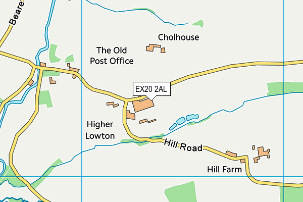 EX20 2AL map - OS VectorMap District (Ordnance Survey)