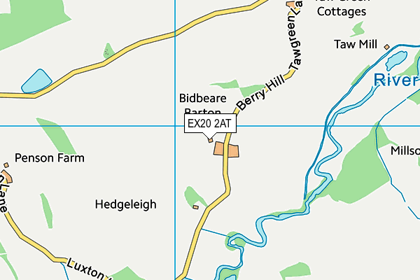 EX20 2AT map - OS VectorMap District (Ordnance Survey)