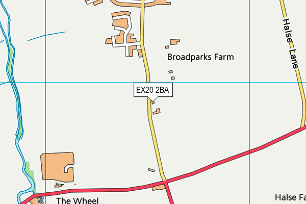 EX20 2BA map - OS VectorMap District (Ordnance Survey)