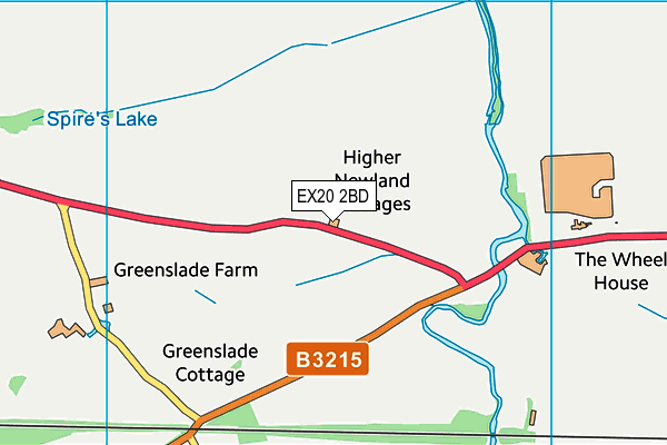 EX20 2BD map - OS VectorMap District (Ordnance Survey)